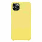 For iPhone 13 Pro Solid Silicone Phone Case (Shiny Yellow) - 1