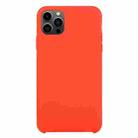 For iPhone 13 Pro Solid Silicone Phone Case (Red) - 1