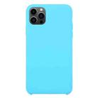 For iPhone 13 Pro Solid Silicone Phone Case (Sky Blue) - 1