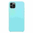 For iPhone 13 Pro Solid Silicone Phone Case (Ice Blue) - 1