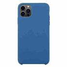 For iPhone 13 Pro Solid Silicone Phone Case (Sea Blue) - 1