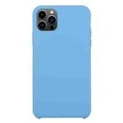 For iPhone 13 Pro Solid Silicone Phone Case (Azure) - 1