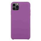 For iPhone 13 Pro Max Solid Silicone Phone Case (Purple) - 1