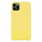 For iPhone 13 Pro Max Solid Silicone Phone Case (Shiny Yellow) - 1