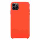 For iPhone 13 Pro Max Solid Silicone Phone Case (Red) - 1