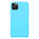 For iPhone 13 Pro Max Solid Silicone Phone Case (Sky Blue) - 1