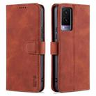 For vivo Y71t / V21e 5G AZNS Skin Feel Calf Texture Horizontal Flip Leather Phone Case(Brown) - 1