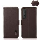 For Sony Xperia 1 III KHAZNEH Side-Magnetic Litchi Genuine Leather RFID Case(Brown) - 1