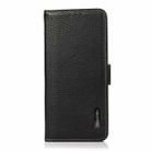 For Sony Xperia Pro-I KHAZNEH Side-Magnetic Litchi Genuine Leather RFID Case(Black) - 2