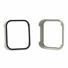 For OPPO Watch 2 42mm PC + Tempered Glass Watch Protective Case(Ivory White) - 1