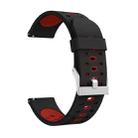 For Samsung Galaxy Watch 3 45mm Three Row Holes Silicone Watch Band(Black Red) - 1