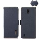 For Nokia C01 Core / C01 Plus KHAZNEH Side-Magnetic Litchi Genuine Leather RFID Phone Case(Blue) - 1