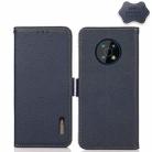 For Nokia G50 KHAZNEH Side-Magnetic Litchi Genuine Leather RFID Phone Case(Blue) - 1