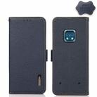 For Nokia XR20 KHAZNEH Side-Magnetic Litchi Genuine Leather RFID Phone Case(Blue) - 1