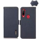 For ZTE Libero 5G KHAZNEH Side-Magnetic Litchi Genuine Leather RFID Phone Case(Blue) - 1