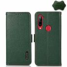 For ZTE Libero 5G KHAZNEH Side-Magnetic Litchi Genuine Leather RFID Phone Case(Green) - 1