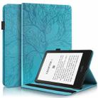 For Amazon Kindle Paperwhite 5 2021 Life Tree Series Leather Tablet Case(Lake Blue) - 1