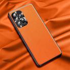 For Samsung Galaxy A72 5G / 4G Plain Skin Leather Phone Case(Orange) - 1