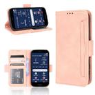 For Fujitsu Arrows F-52B JP Skin Feel Calf Pattern Leather Phone Case(Pink) - 1