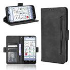 For Kyocera KY-51B Skin Feel Calf Pattern Leather Phone Case(Black) - 1
