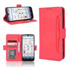 For Kyocera KY-51B Skin Feel Calf Pattern Leather Phone Case(Red) - 1