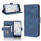For Kyocera KY-51B Skin Feel Calf Pattern Leather Phone Case(Blue) - 1