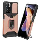 For Xiaomi Redmi Note 11 Pro 5G / 4G International Version Sliding Camera Cover Design PC + TPU Shockproof Phone Case(Rose Gold) - 1