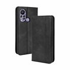 For Infinix Hot 11s Magnetic Buckle Retro Texture Leather Case(Black) - 1