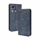 For Infinix Hot 11s Magnetic Buckle Retro Texture Leather Case(Blue) - 1