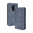 For Fujitsu Arrows F-52B JP Magnetic Buckle Retro Texture Leather Case(Blue) - 1