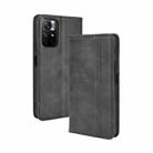 For Xiaomi Redmi Note 11 / Poco M4 Pro Magnetic Buckle Retro Texture Leather Case(Black) - 1