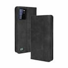For Oukitel C25 Magnetic Buckle Retro Texture Leather Case(Black) - 1