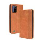 For Oukitel C25 Magnetic Buckle Retro Texture Leather Case(Brown) - 1