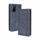 For Oukitel C25 Magnetic Buckle Retro Texture Leather Case(Blue) - 1