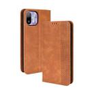 For Ulefone Note 6 / Note 6P Magnetic Buckle Retro Texture Leather Case(Brown) - 1