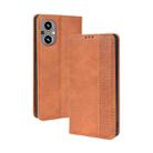 For OnePlus Nord N20 5G Magnetic Buckle Retro Texture Leather Case(Brown) - 1