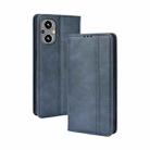 For OnePlus Nord N20 5G Magnetic Buckle Retro Texture Leather Case(Blue) - 1