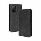 For Umidigi Bison X10 Magnetic Buckle Retro Texture Leather Case(Black) - 1