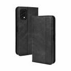 For Umidigi Power 5S Magnetic Buckle Retro Texture Leather Case(Black) - 1