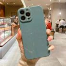 For iPhone 13 mini Glossy Straight-Edge TPU Phone Case (Gray Green) - 1