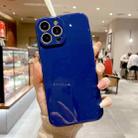For iPhone 13 mini Glossy Straight-Edge TPU Phone Case (Dark Blue) - 1