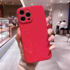 For iPhone 13 Glossy Straight-Edge TPU Phone Case(Red) - 1