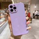 For iPhone 13 Glossy Straight-Edge TPU Phone Case(Purple) - 1