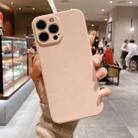 For iPhone 12 mini Glossy Straight-Edge TPU Phone Case (Pink) - 1