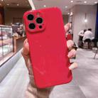 For iPhone 12 Glossy Straight-Edge TPU Phone Case(Red) - 1