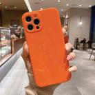 For iPhone 12 Pro Max Glossy Straight-Edge TPU Phone Case(Orange) - 1