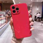 For iPhone 12 Pro Max Glossy Straight-Edge TPU Phone Case(Red) - 1