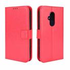 For Fujitsu F52B JP Retro Crazy Horse Texture Leather Phone Case(Red) - 1