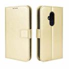 For Fujitsu F52B JP Retro Crazy Horse Texture Leather Phone Case(Gold) - 1