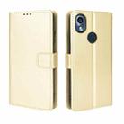 For Kyocera KY-51B Retro Crazy Horse Texture Leather Phone Case(Gold) - 1